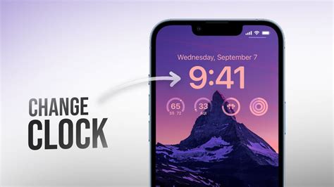 how to change iphone clock on lock screen