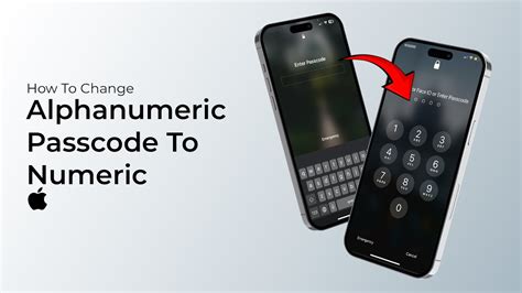how to change iphone passcode from alphanumeric to numeric