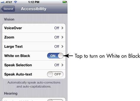 how to change iphone text background from black to white
