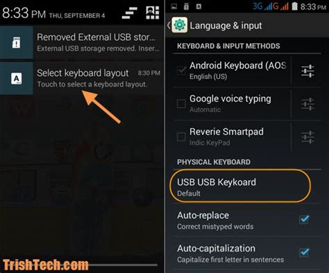 how to change language in android physical keyboard
