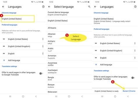 how to change language in google discover