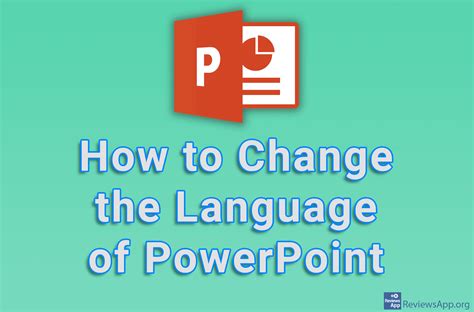 How To Change Language In Powerpoint For All Slides