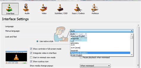 how to change language in vlc in laptop