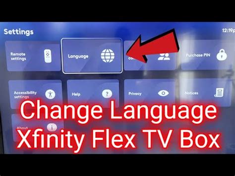 how to change language on xfinity