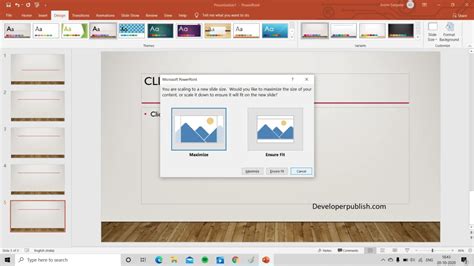 how to change layout orientation in powerpoint