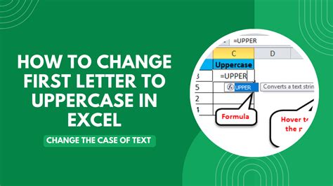 how to change letters to uppercase in excel