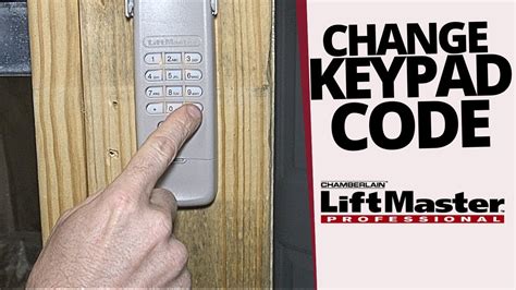 how to change liftmaster garage keypad code
