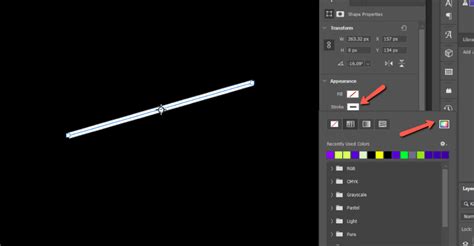 how to change line shape in photoshop
