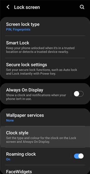 how to change lock screen clock on android 14