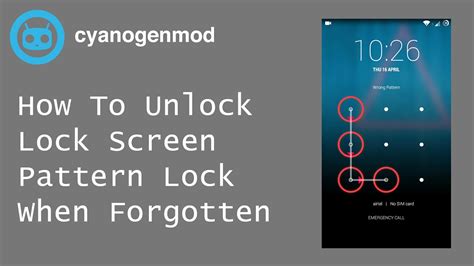 how to change lock screen pattern if forgotten