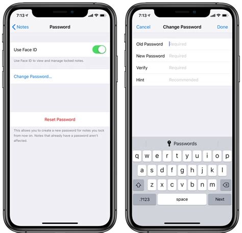 how to change locked notes password apple