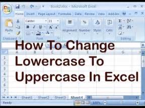how to change lowercase to uppercase in excel 2007 shortcut key