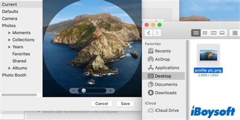 how to change mac profile image