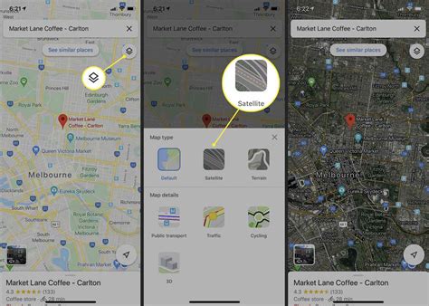 how to change map type in google maps iphone