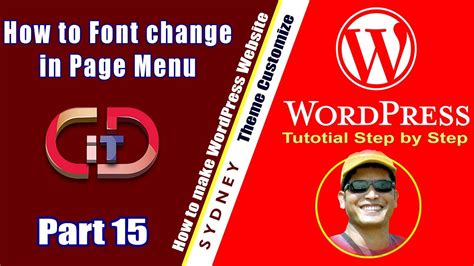 how to change menu font style in wordpress