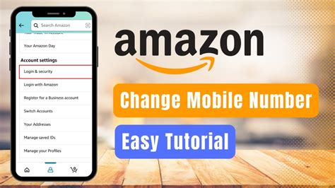 how to change mobile number in amazon order