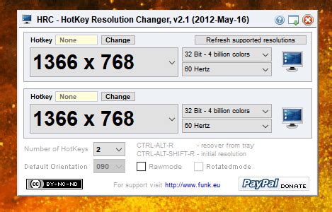 how to change monitor resolution with keyboard