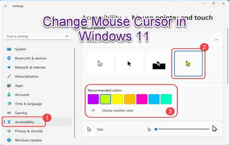 how to change mouse pointer size on windows 11