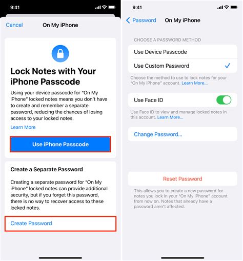 how to change my locked notes password on iphone