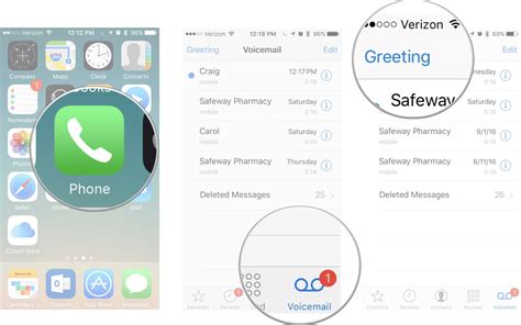 how to change my voicemail message on my iphone 8