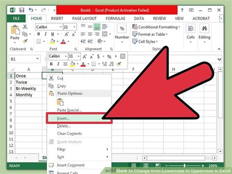 how to change name from uppercase to lowercase in excel
