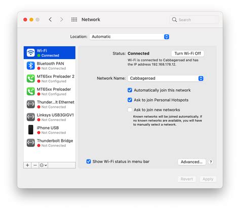 how to change network preferences on my mac
