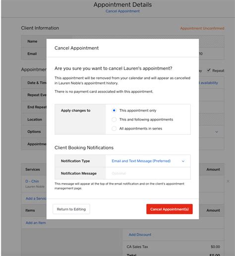 how to change number on square appointments