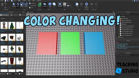 how to change object color in roblox studio