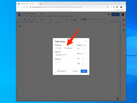 how to change orientation in google docs mobile