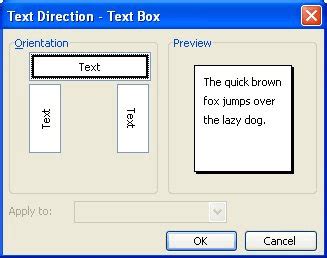 how to change orientation of text box in word