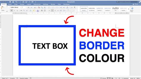 how to change outline of text box in word