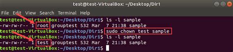 how to change ownership of a file in linux terminal