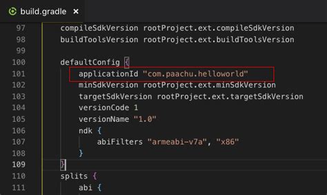 how to change package name in android react native