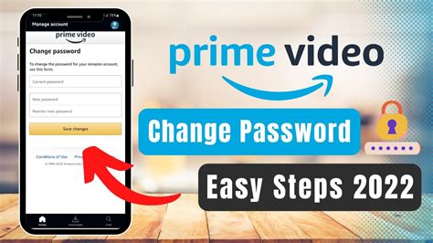 how to change password in amazon prime app