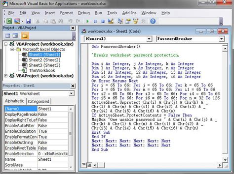 how to change password in excel macro