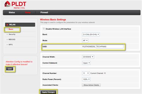 how to change password in wifi router pldt