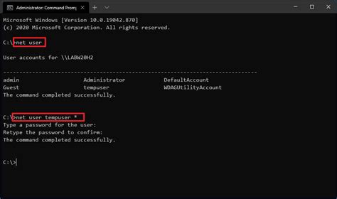 how to change password using cmd prompt