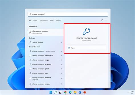 how to change password windows 11