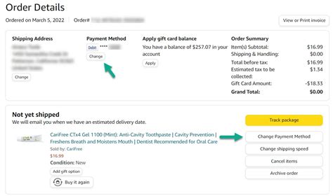 how to change payment info on amazon app