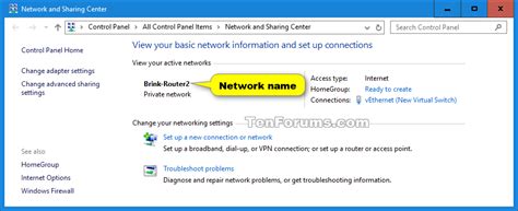 how to change pc name in network sharing