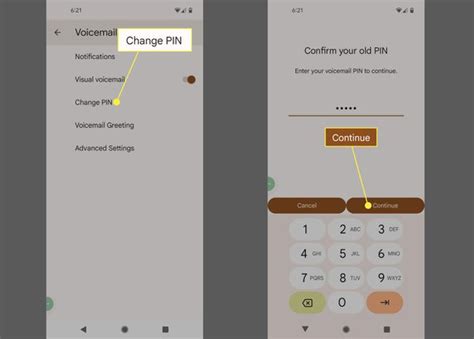 how to change pin code for voicemail