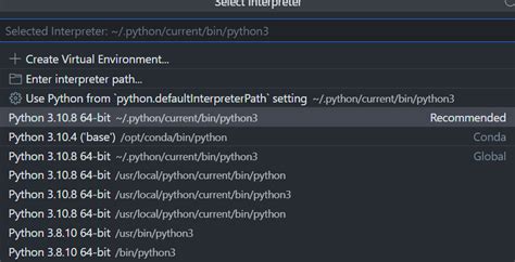 how to change python version in vscode windows
