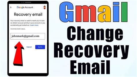 how to change recovery email in gmail on iphone