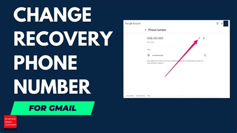 how to change recovery number in gmail