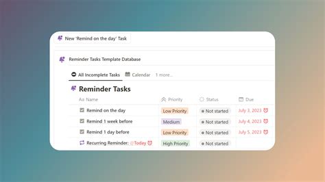 how to change reminders default in notion