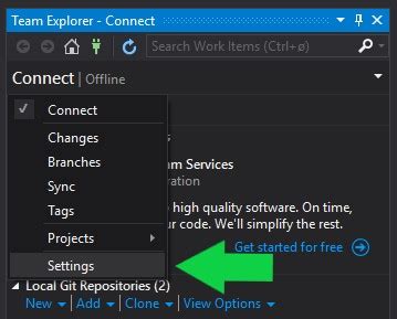 how to change repository path in visual studio