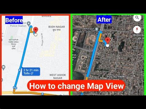 how to change satellite view in google maps