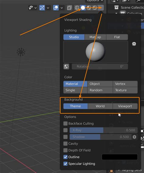 how to change scene background in blender