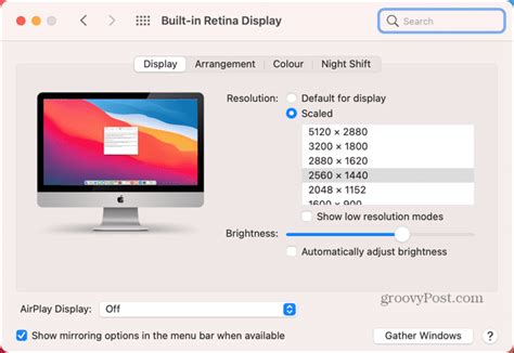 how to change screen resolution on apple computer