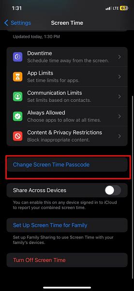 how to change screen time on iphone 12